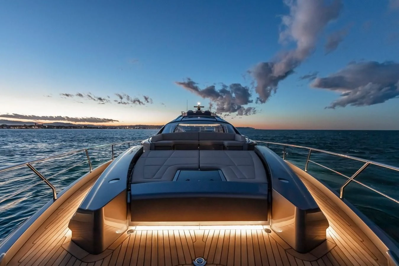 a boat on the water aboard PERSHING 8X Yacht for Sale