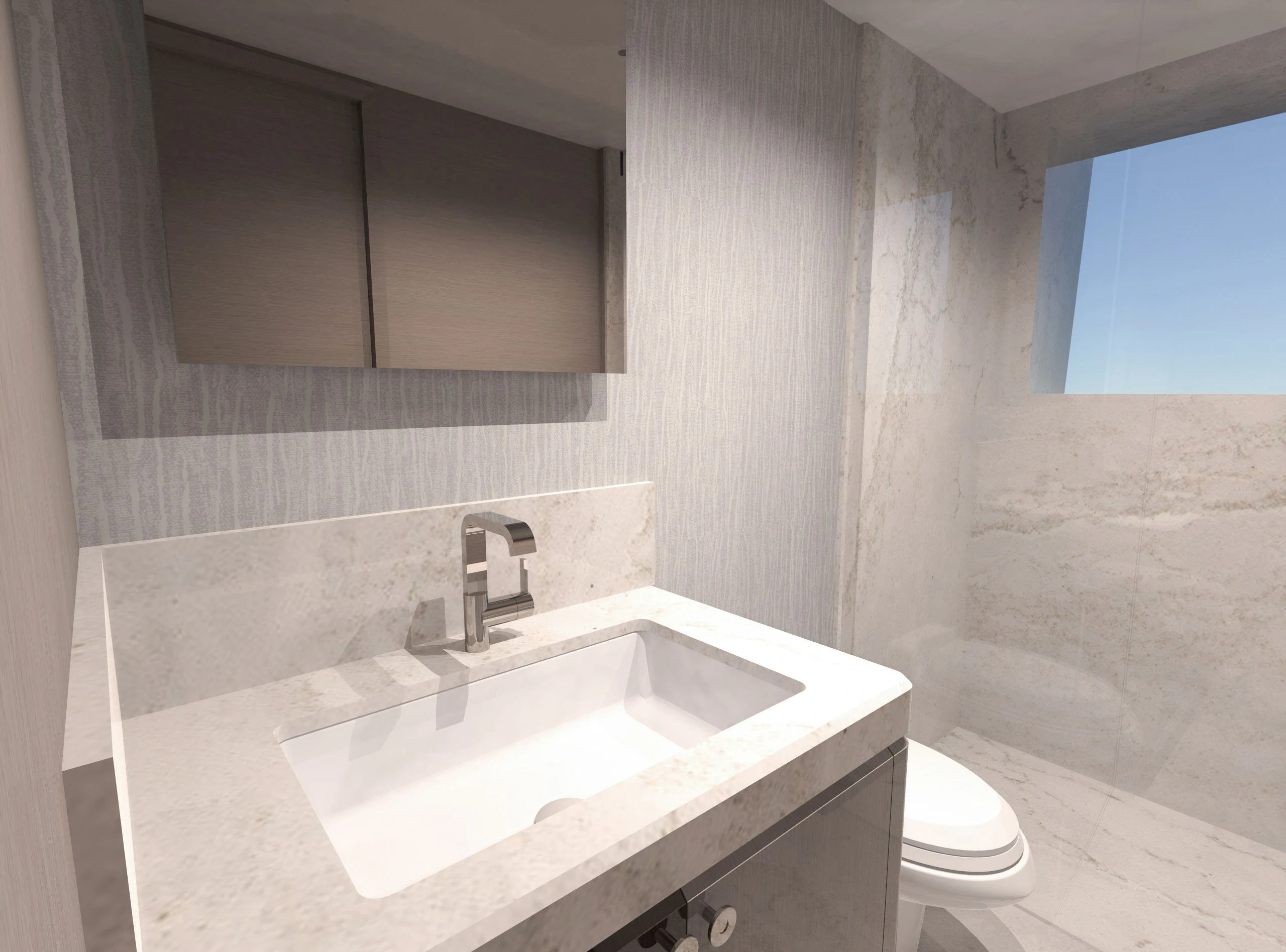 a bathroom with a sink and a toilet aboard OCEAN ALEXANDER 32L10 Yacht for Sale