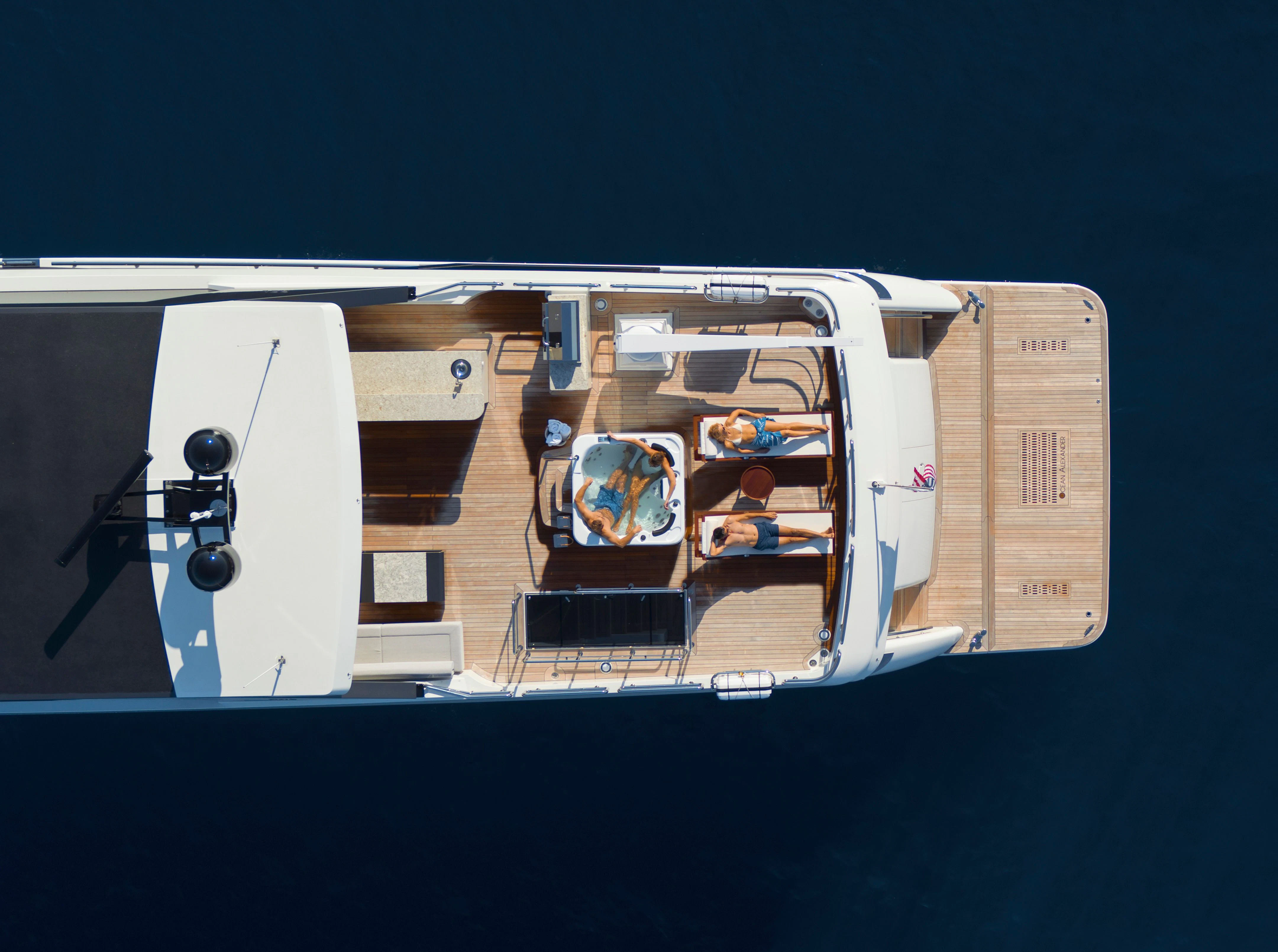 a model of a ship aboard OCEAN ALEXANDER 32L10 Yacht for Sale