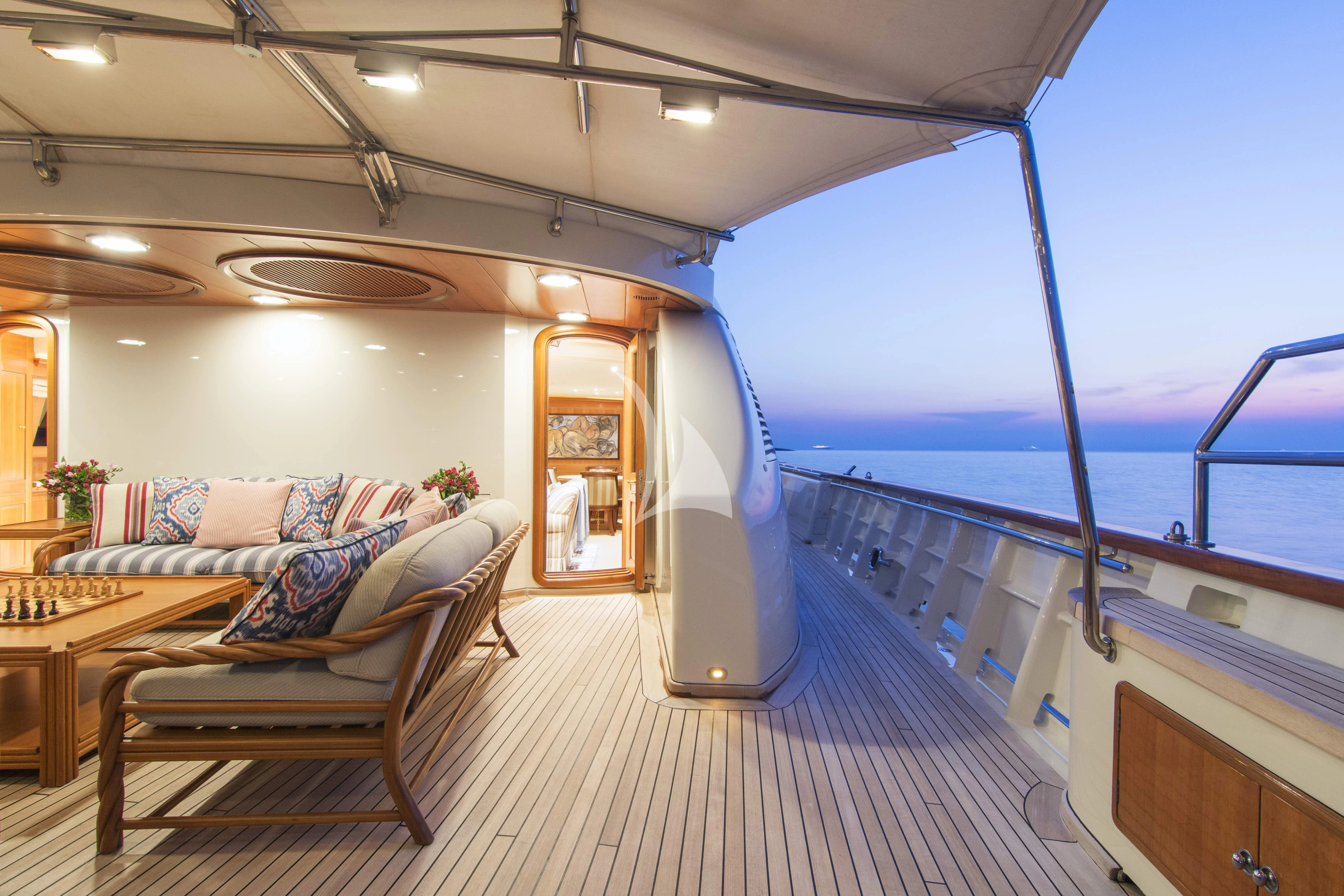 a boat on the water aboard XASTERIA Yacht for Charter