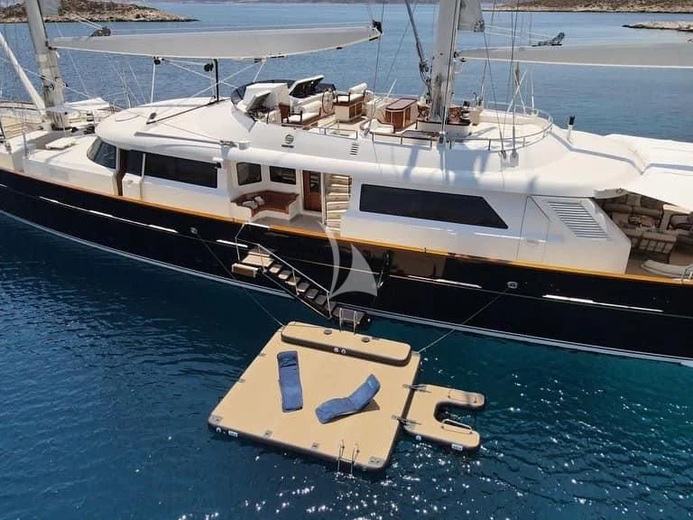 a boat on the water aboard XASTERIA Yacht for Charter