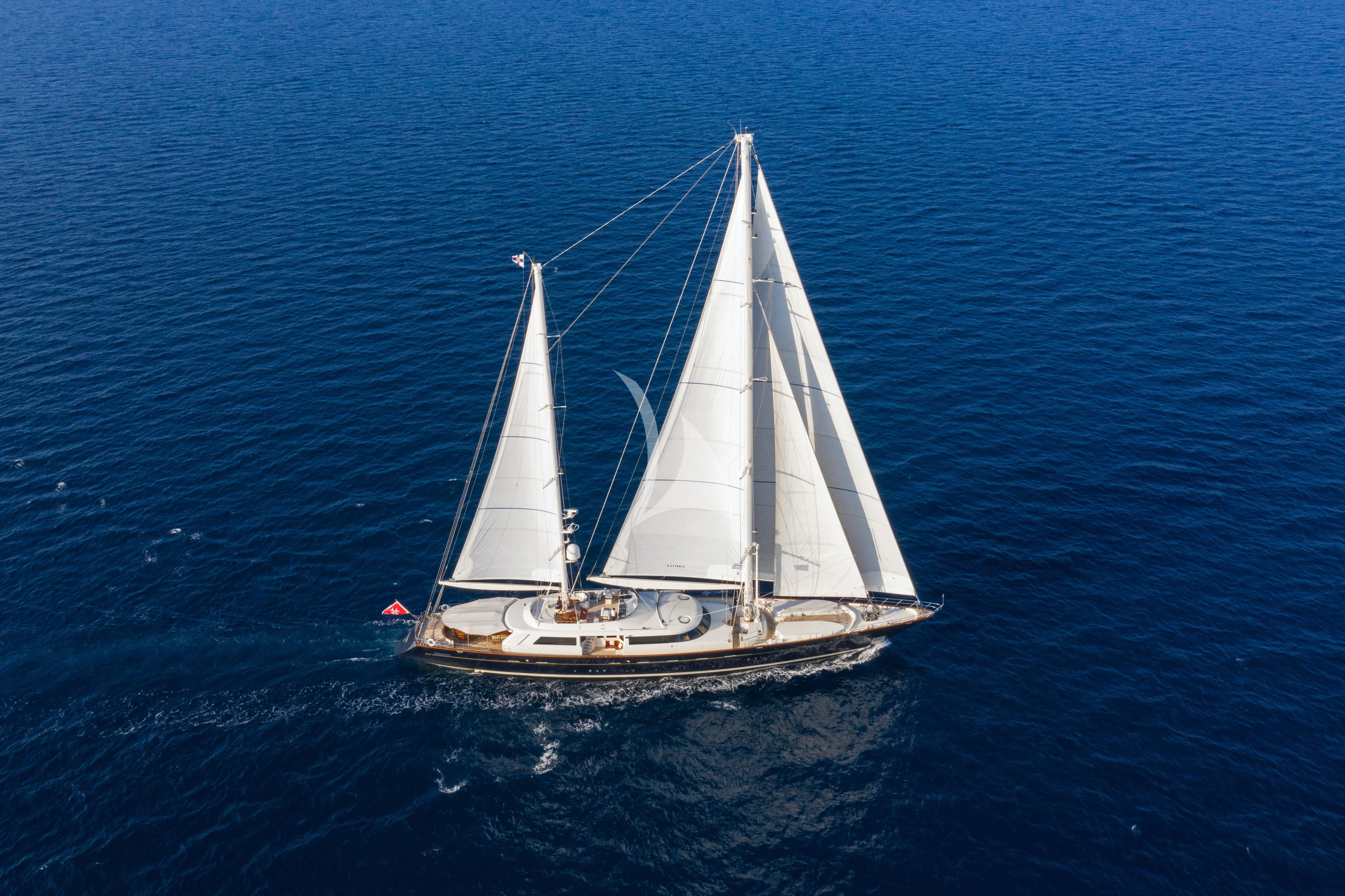 a sailboat on the water aboard XASTERIA Yacht for Charter
