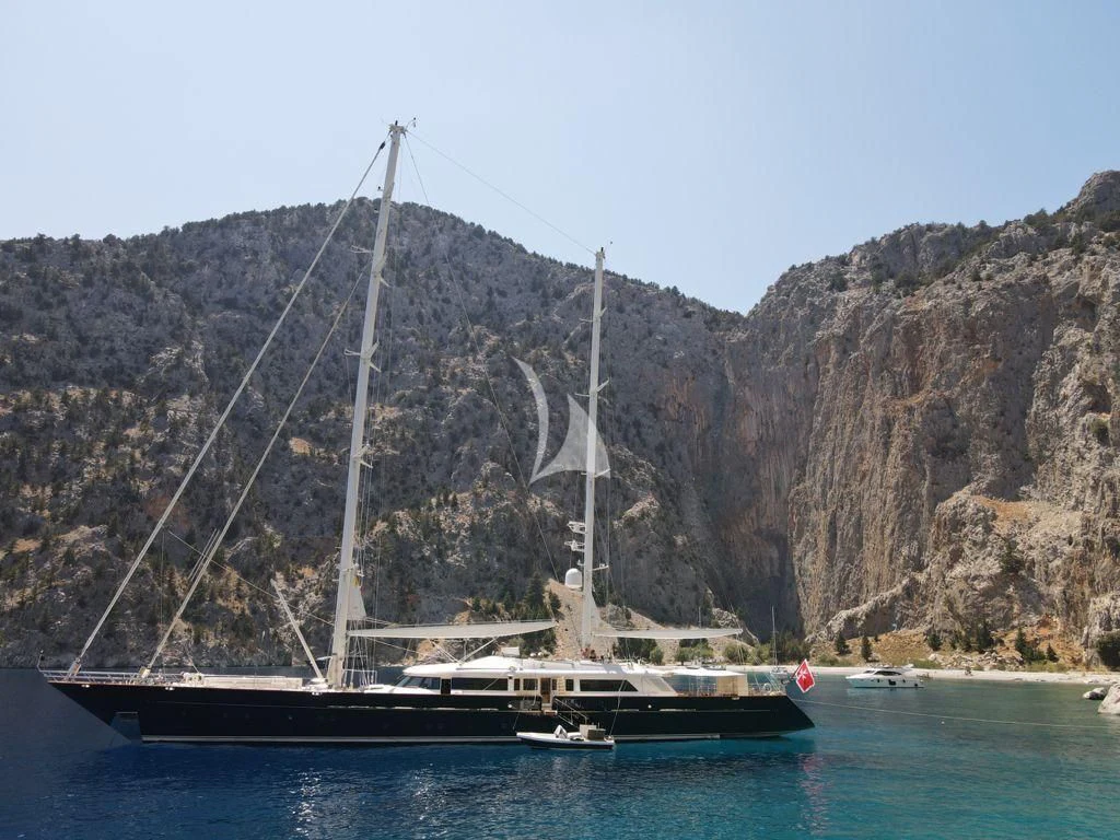 a boat on the water aboard XASTERIA Yacht for Charter