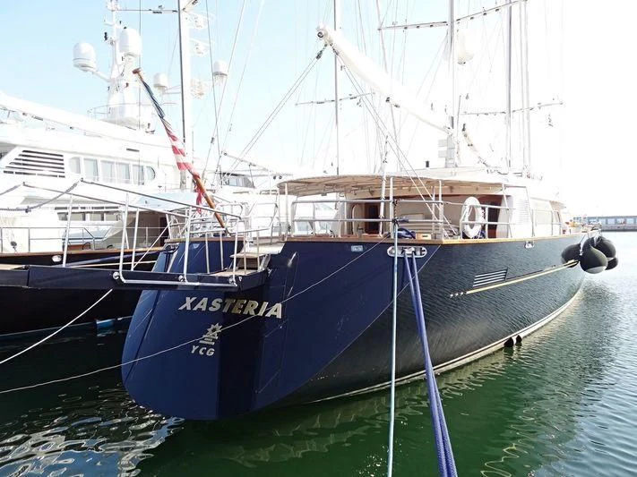 a boat in the water aboard XASTERIA Yacht for Charter