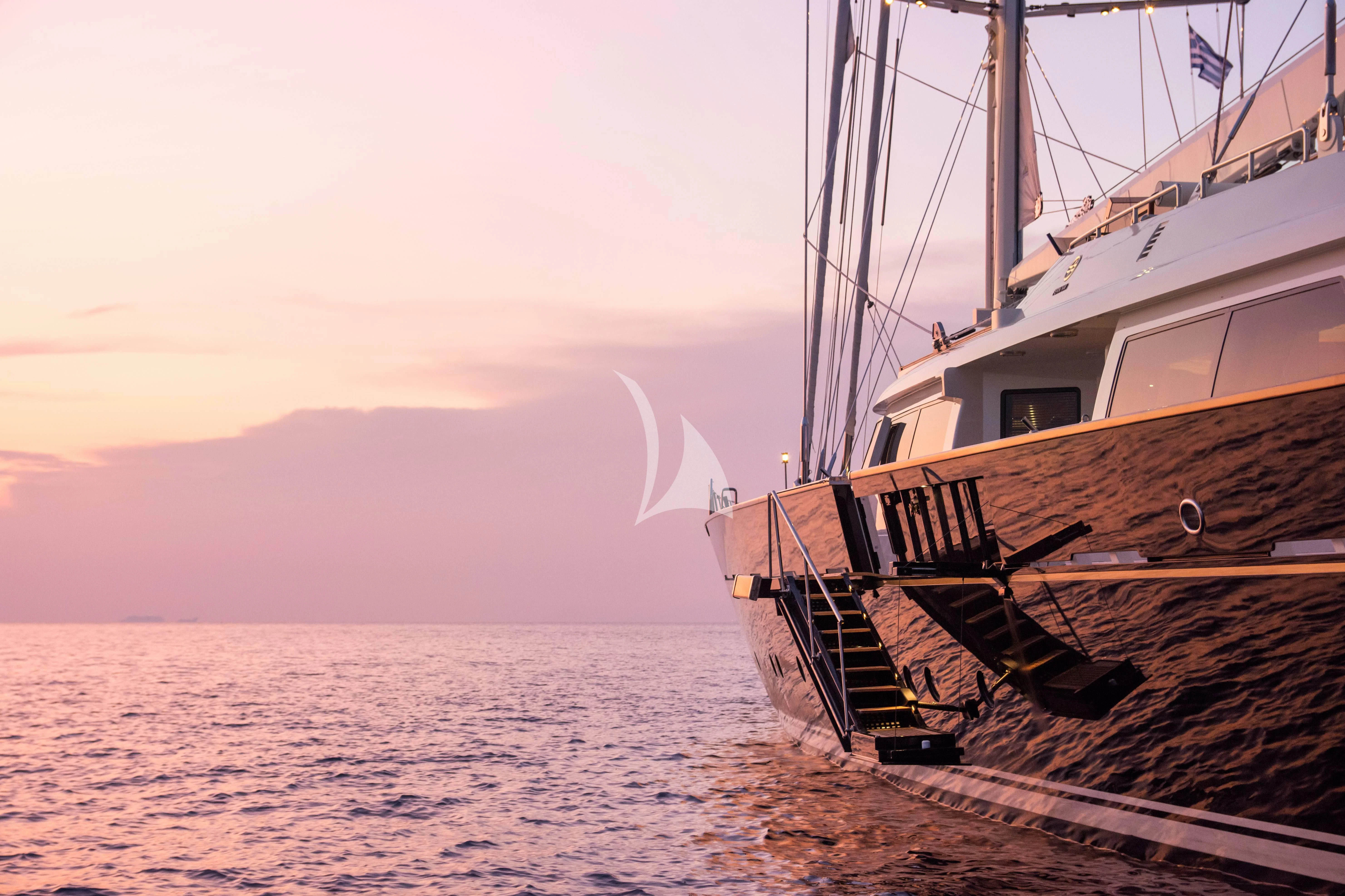 a boat on the water aboard XASTERIA Yacht for Charter
