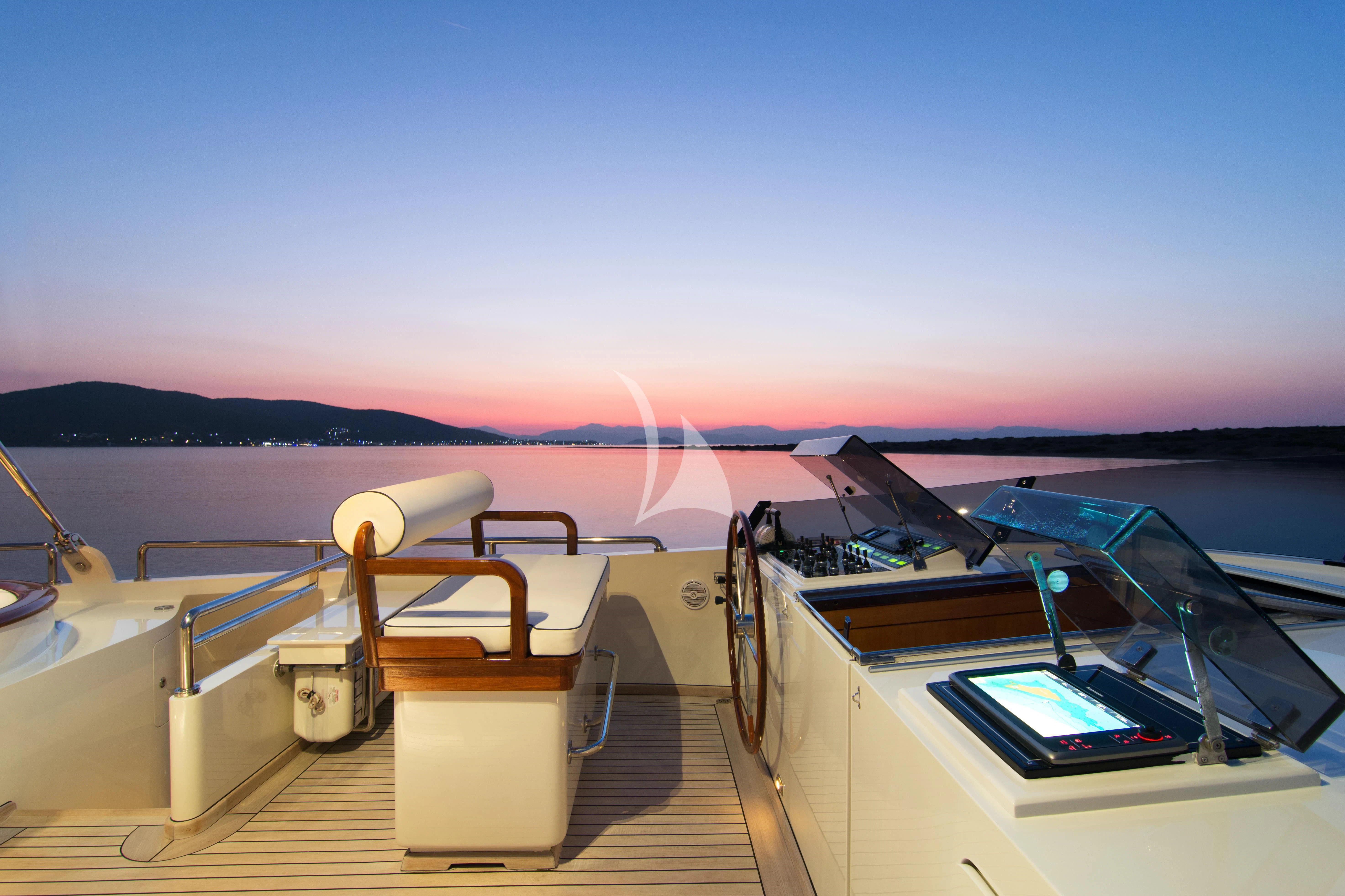 a boat on the water aboard XASTERIA Yacht for Charter