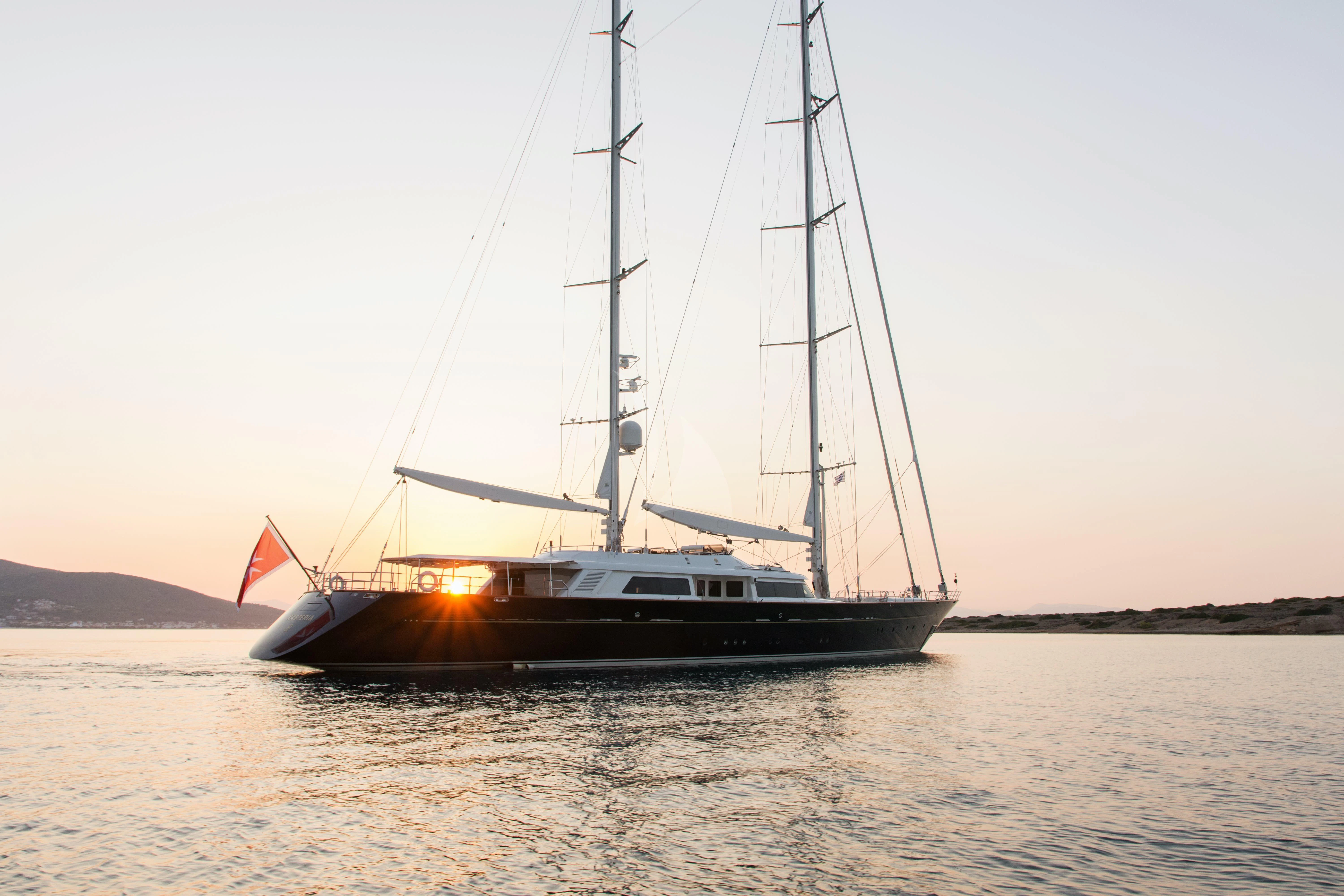 a boat on the water aboard XASTERIA Yacht for Charter