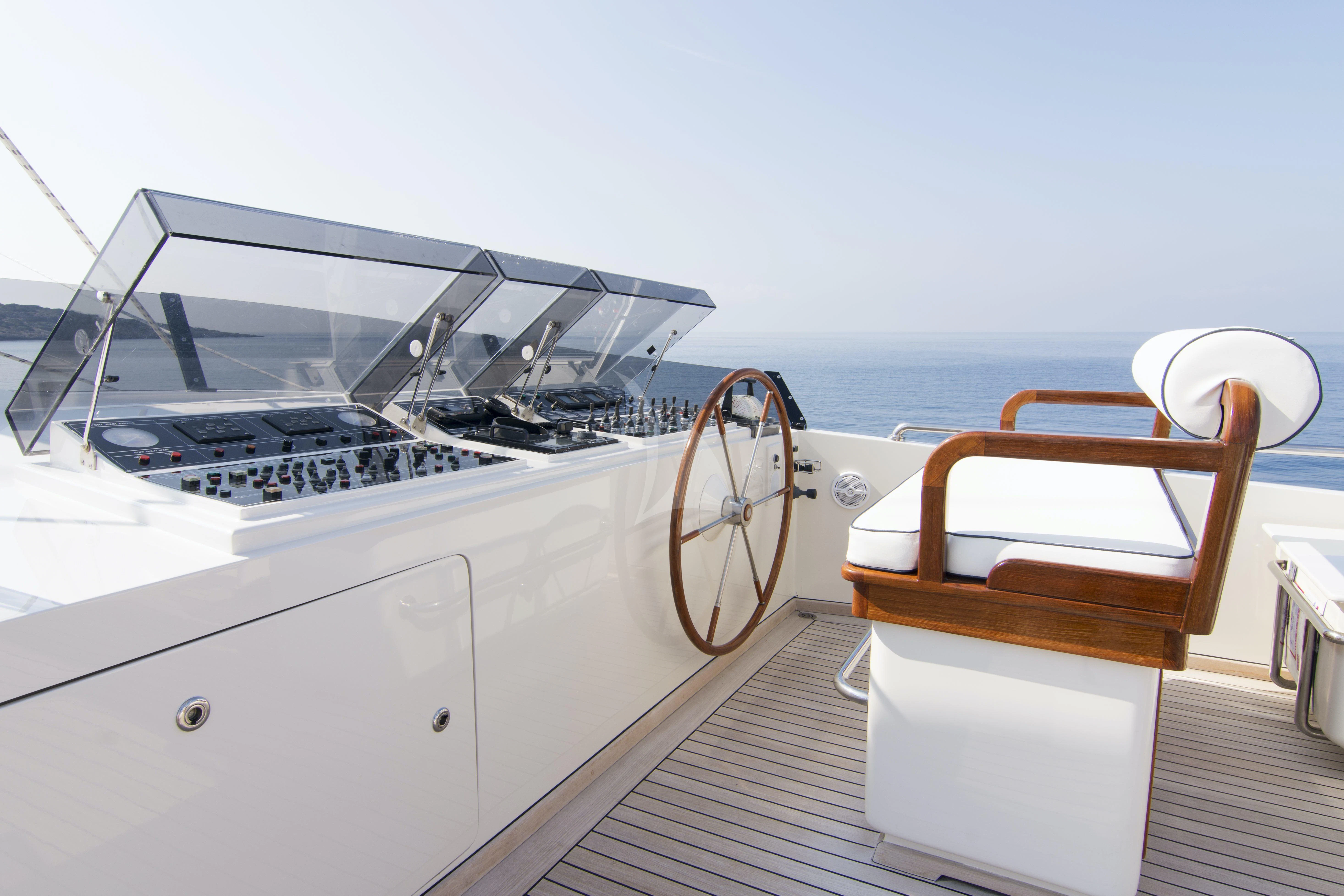 a boat on the water aboard XASTERIA Yacht for Charter