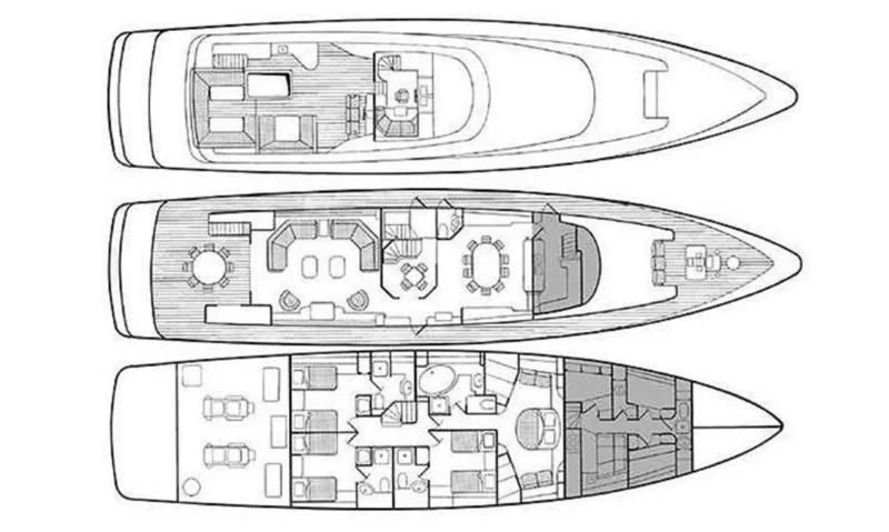 diagram, engineering drawing aboard AN Yacht for Sale