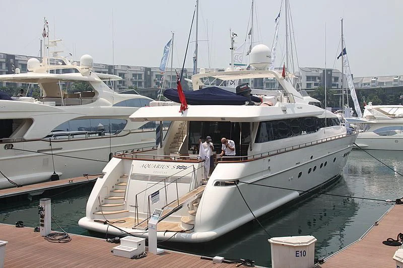 a group of boats are parked at a dock aboard DEMAREST Yacht for Sale