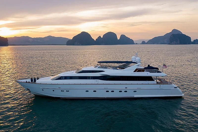 a boat in the water aboard DEMAREST Yacht for Sale