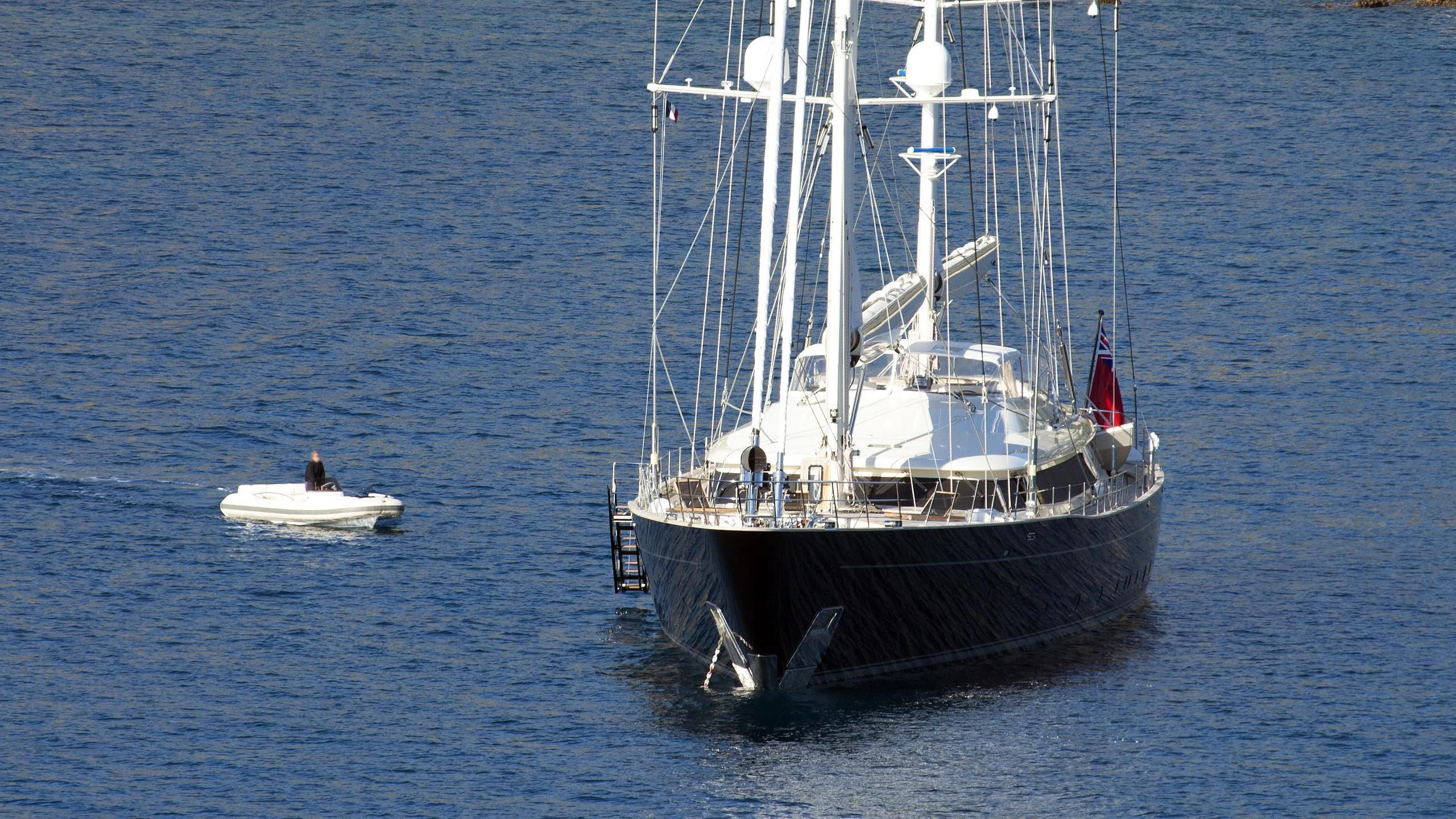 a boat sailing on the water aboard ASAHI Yacht for Sale