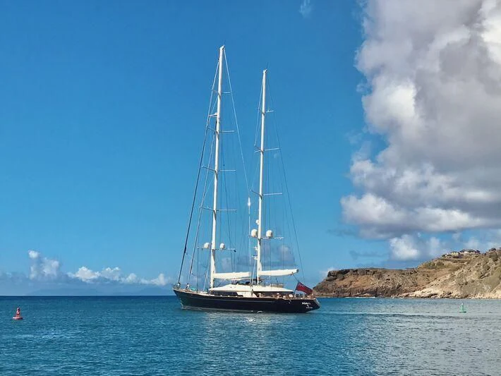 a sailboat on the water aboard ASAHI Yacht for Sale