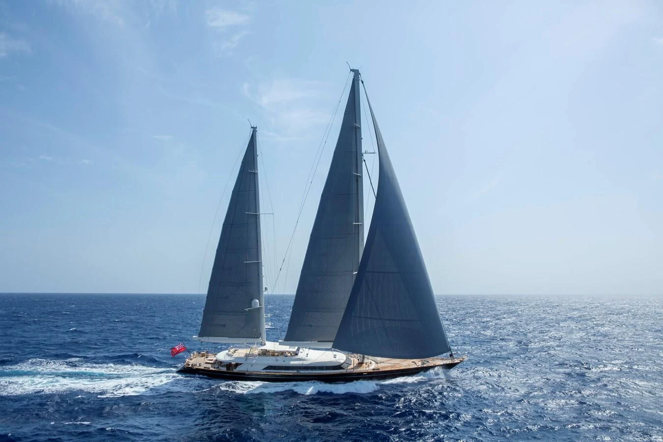 a sailboat on the water aboard ASAHI Yacht for Sale