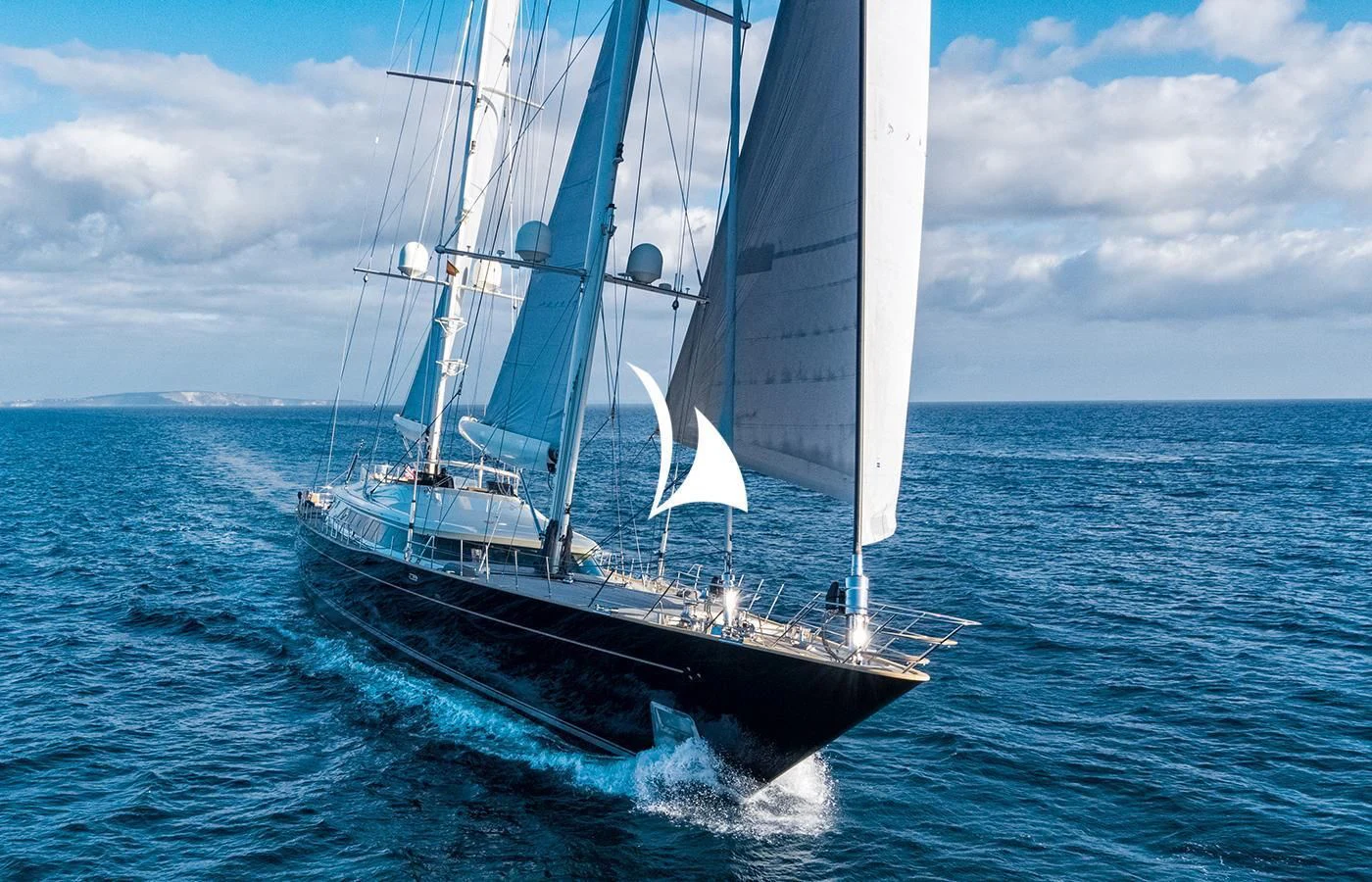 a sailboat in the water aboard ASAHI Yacht for Sale