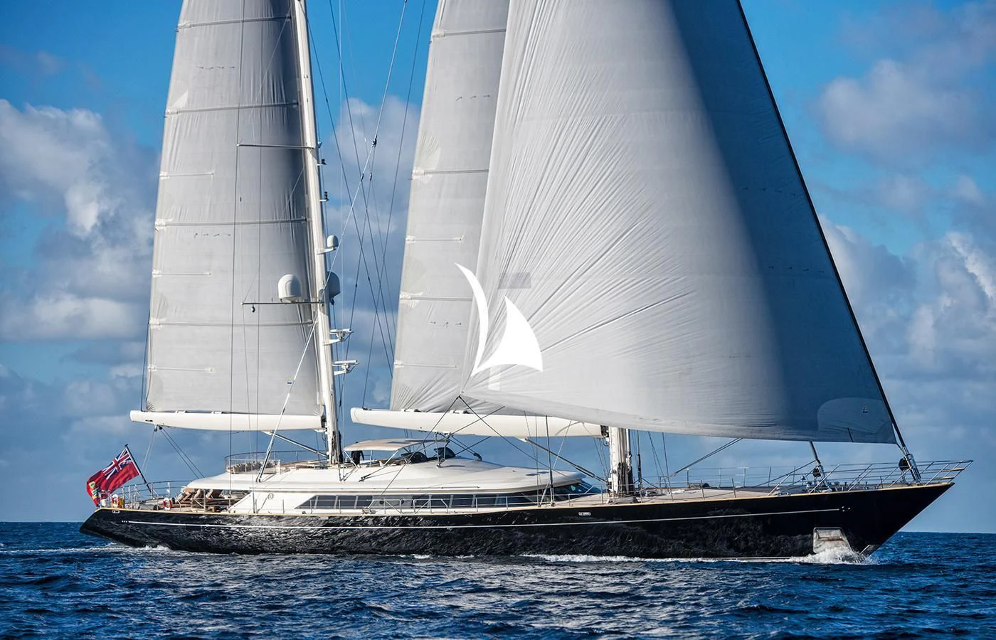 a sailboat on the water aboard ASAHI Yacht for Sale