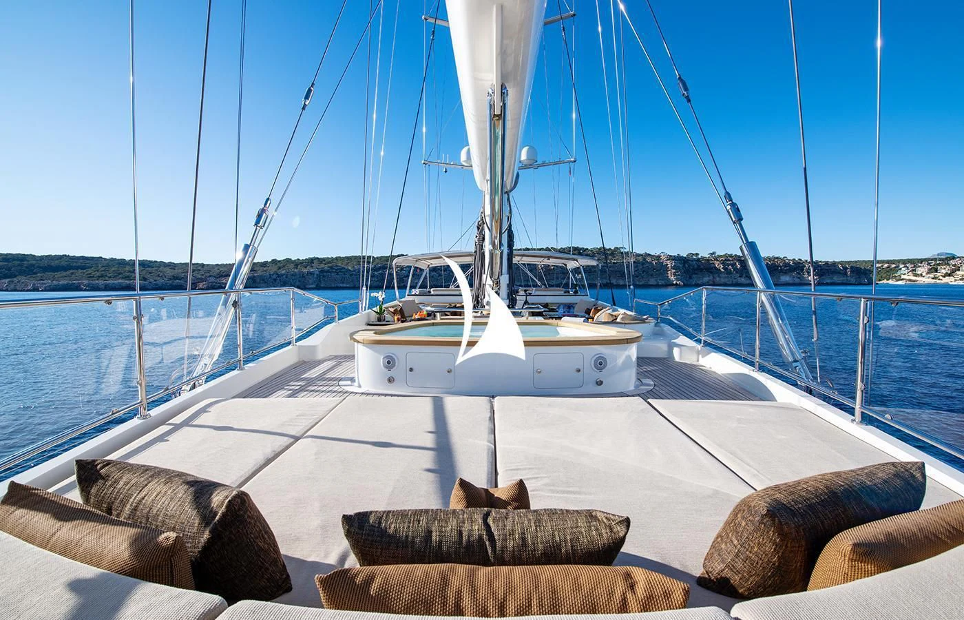 a boat on the water aboard ASAHI Yacht for Sale