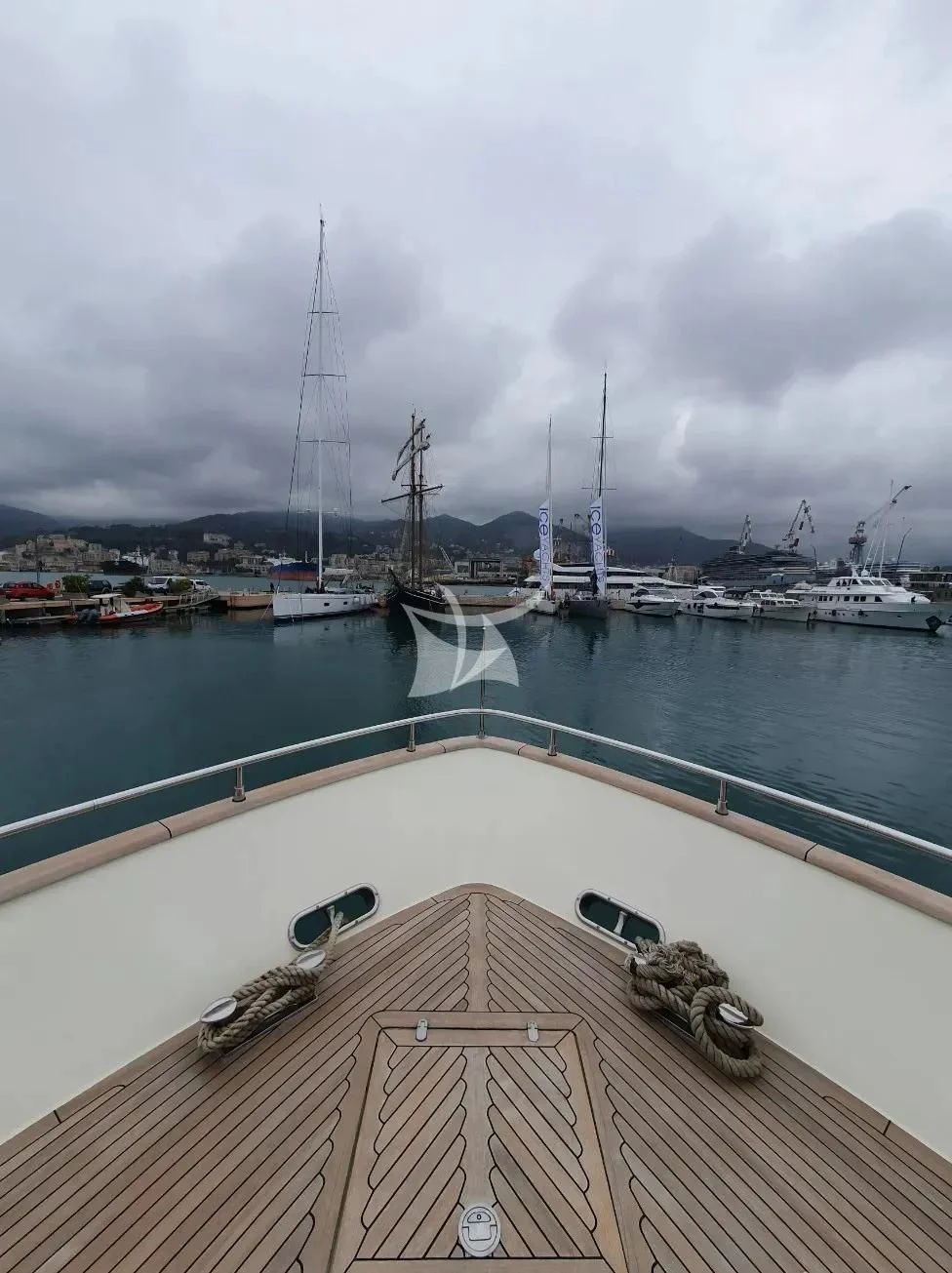 a deck with boats in it aboard ANYTHING GOES IV Yacht for Sale