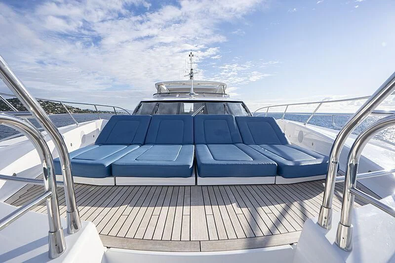 a boat on a boat aboard R2 Yacht for Sale