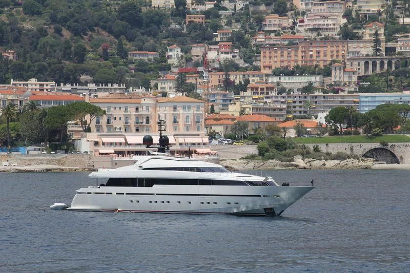 a boat in the water aboard LILIYA Yacht for Sale