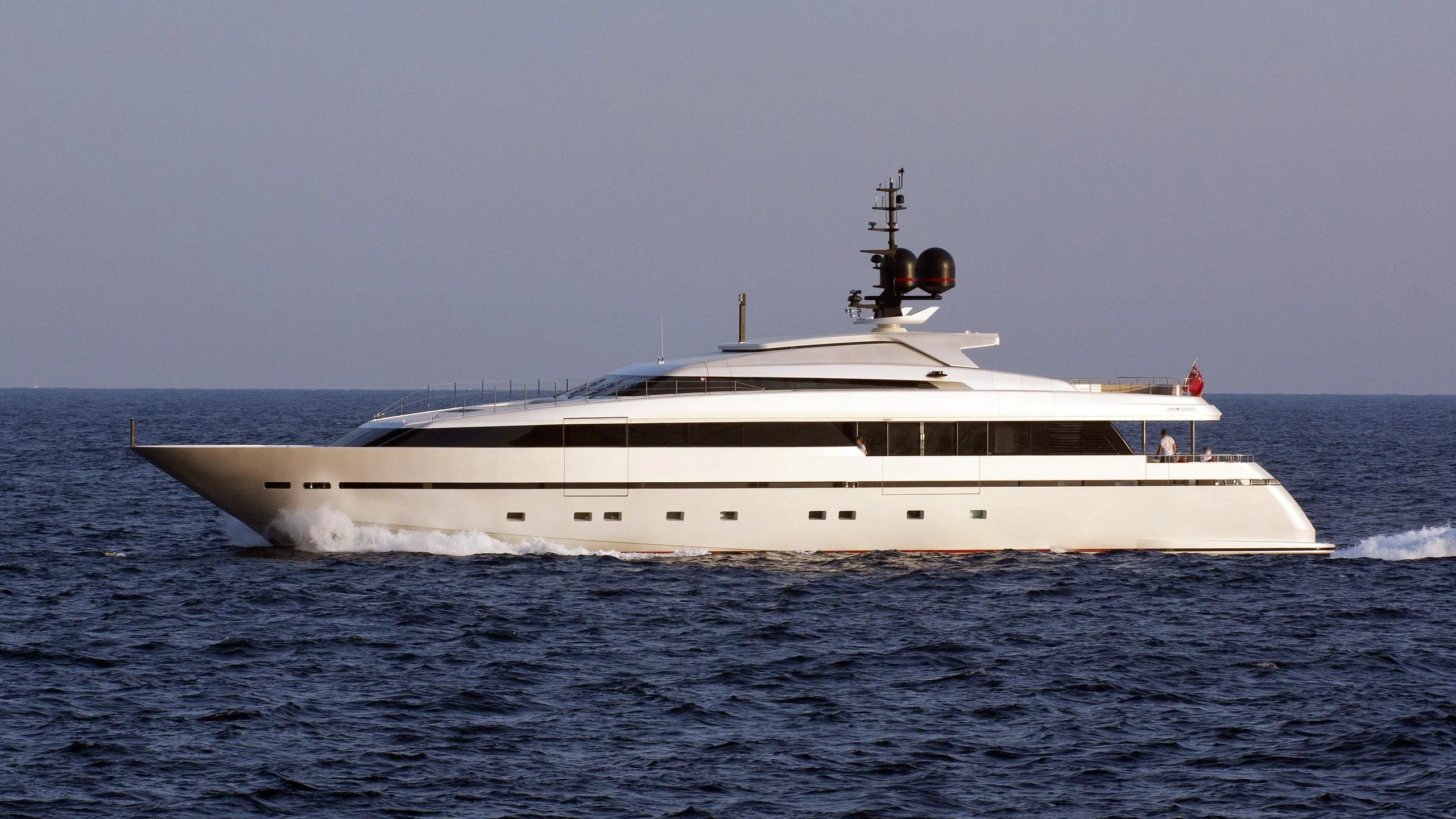 a white yacht in the water aboard LILIYA Yacht for Sale