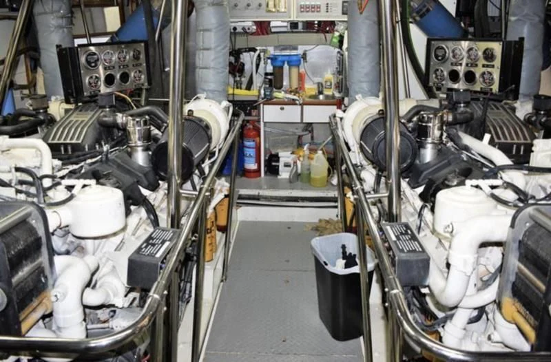 a room with machinery aboard ELECTRIFIED Yacht for Sale