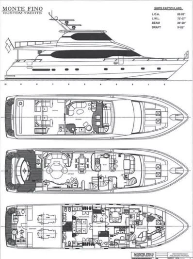 diagram, engineering drawing aboard ELECTRIFIED Yacht for Sale