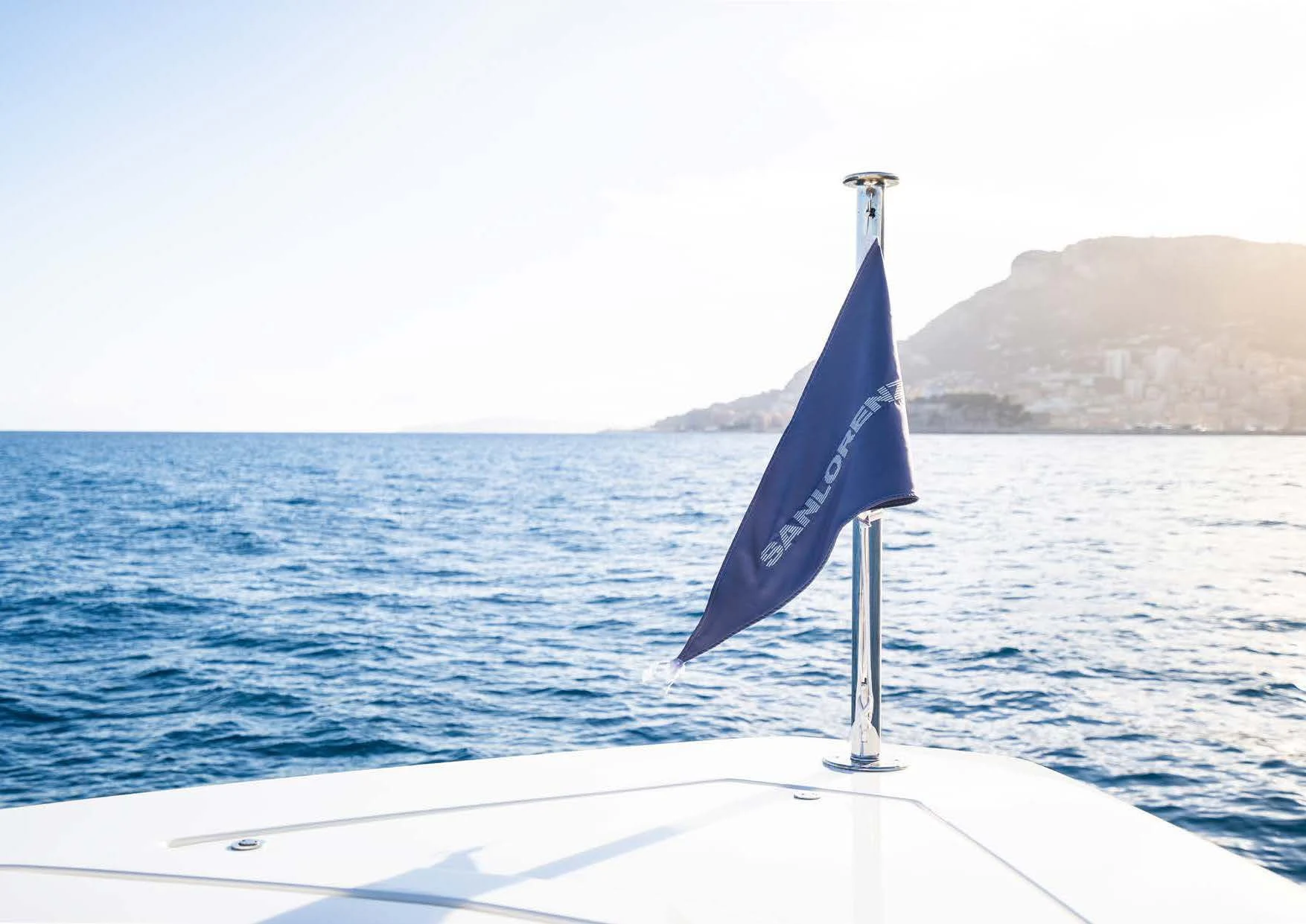 a flag on a boat aboard ANMAX Yacht for Sale