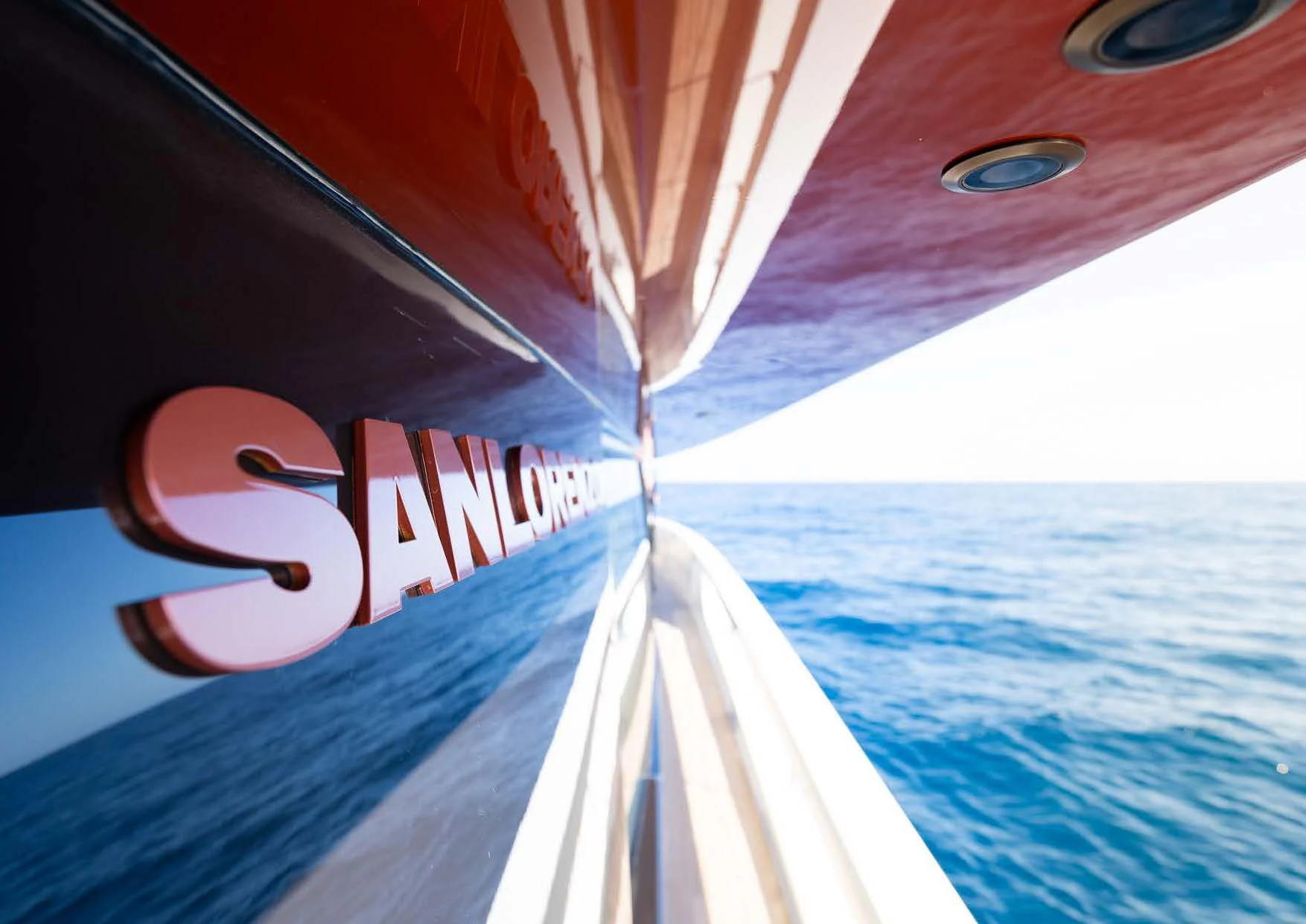 a flag on a boat aboard ANMAX Yacht for Sale