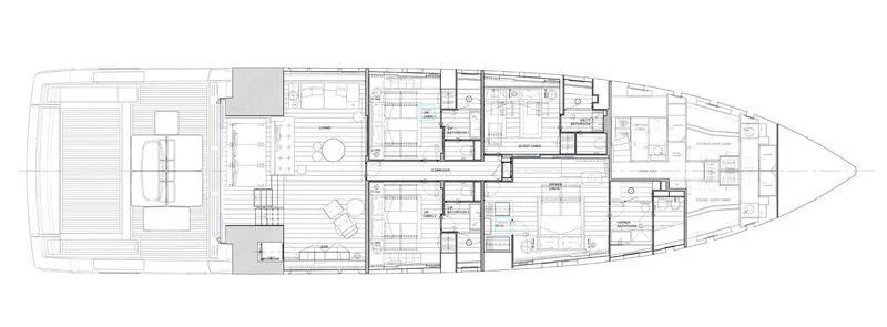 diagram, engineering drawing aboard ANMAX Yacht for Sale