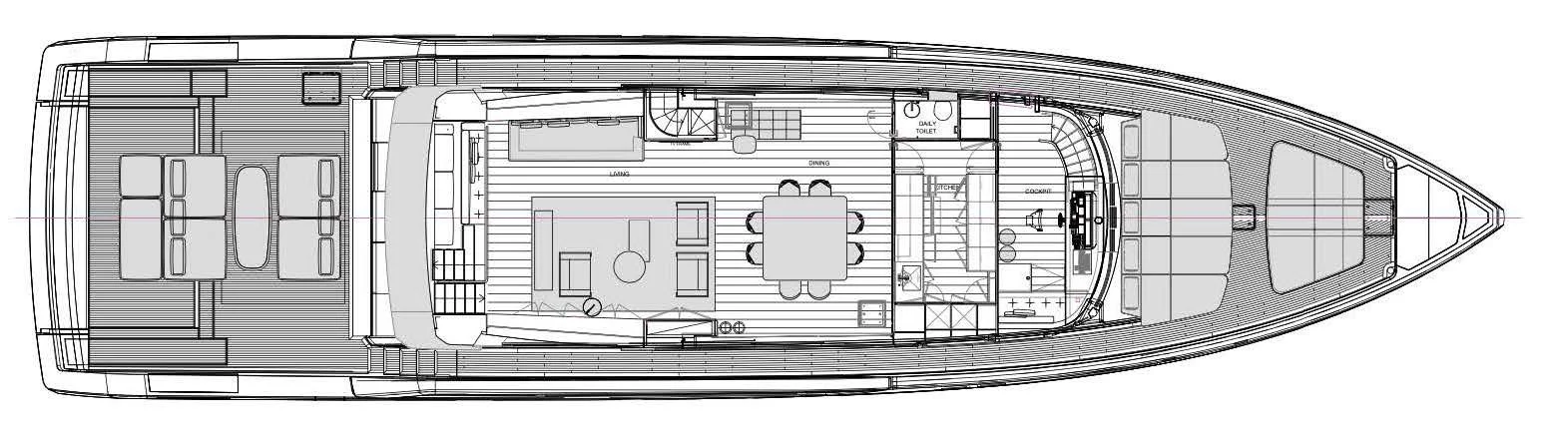 diagram, engineering drawing aboard ANMAX Yacht for Sale