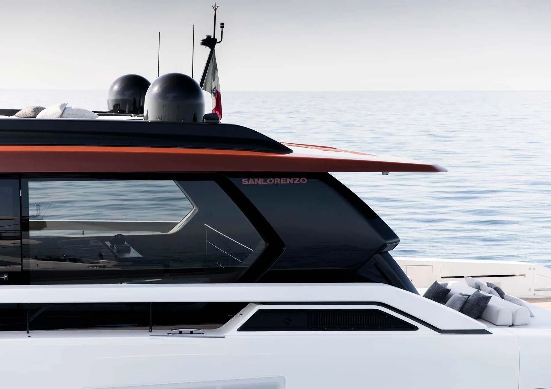 a boat with a crane on the front aboard ANMAX Yacht for Sale