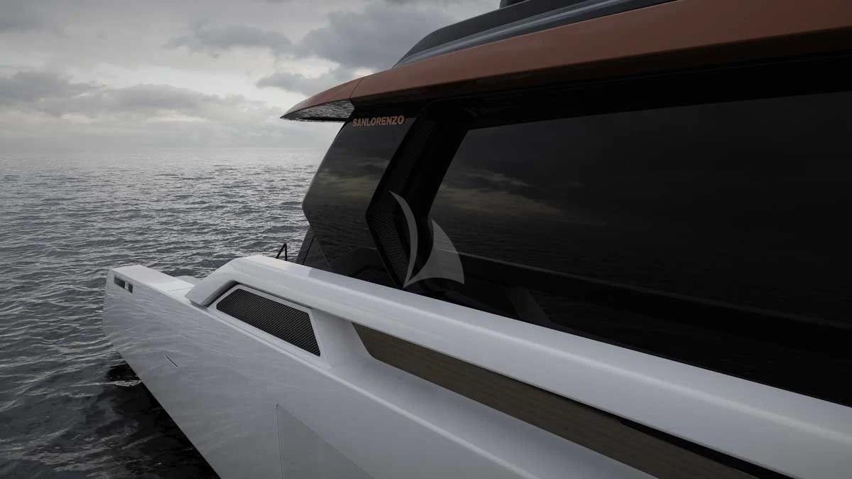 the front of a boat aboard ANMAX Yacht for Sale