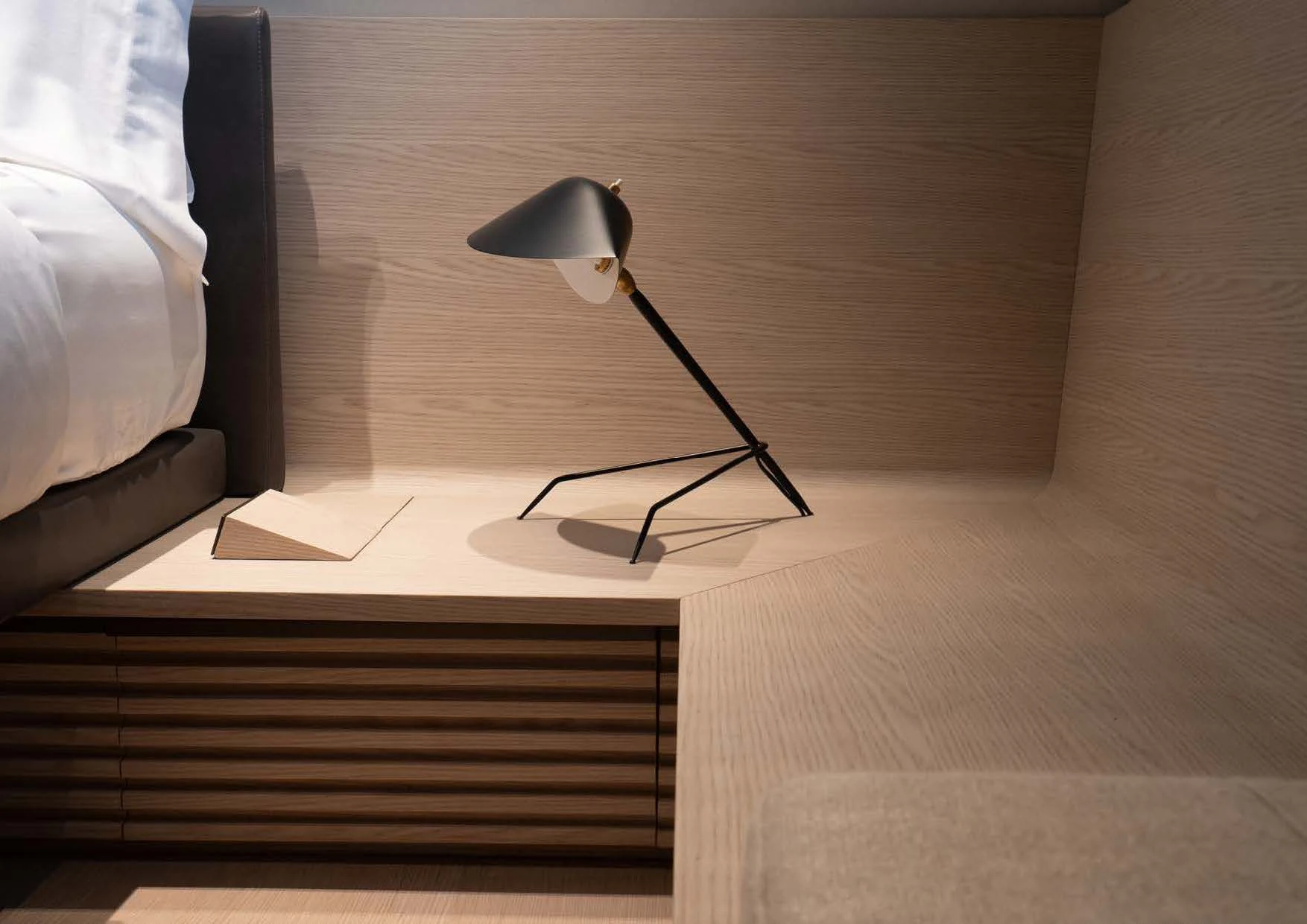 a lamp on a table aboard ANMAX Yacht for Sale