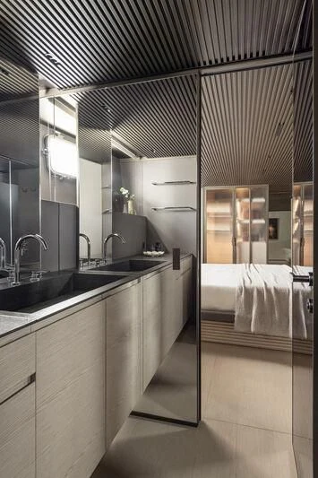 a bathroom with a sink and a bathtub aboard ANMAX Yacht for Sale