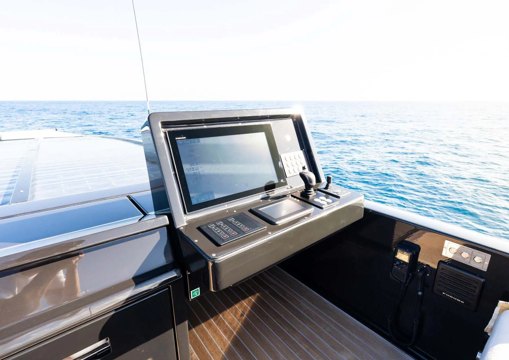 a laptop on a boat aboard ANMAX Yacht for Sale