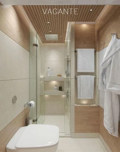 a bathroom with a shower and toilet aboard VAGANTE Yacht for Sale