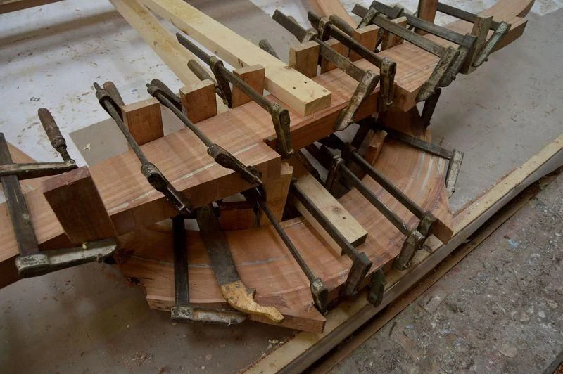 a wooden model of a gun aboard VAGANTE Yacht for Sale