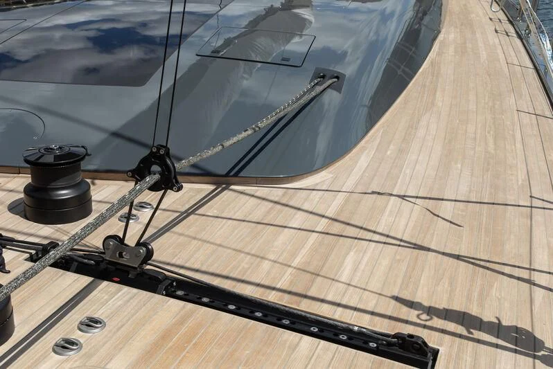 a close-up of a compass aboard NYUMBA GT Yacht for Sale