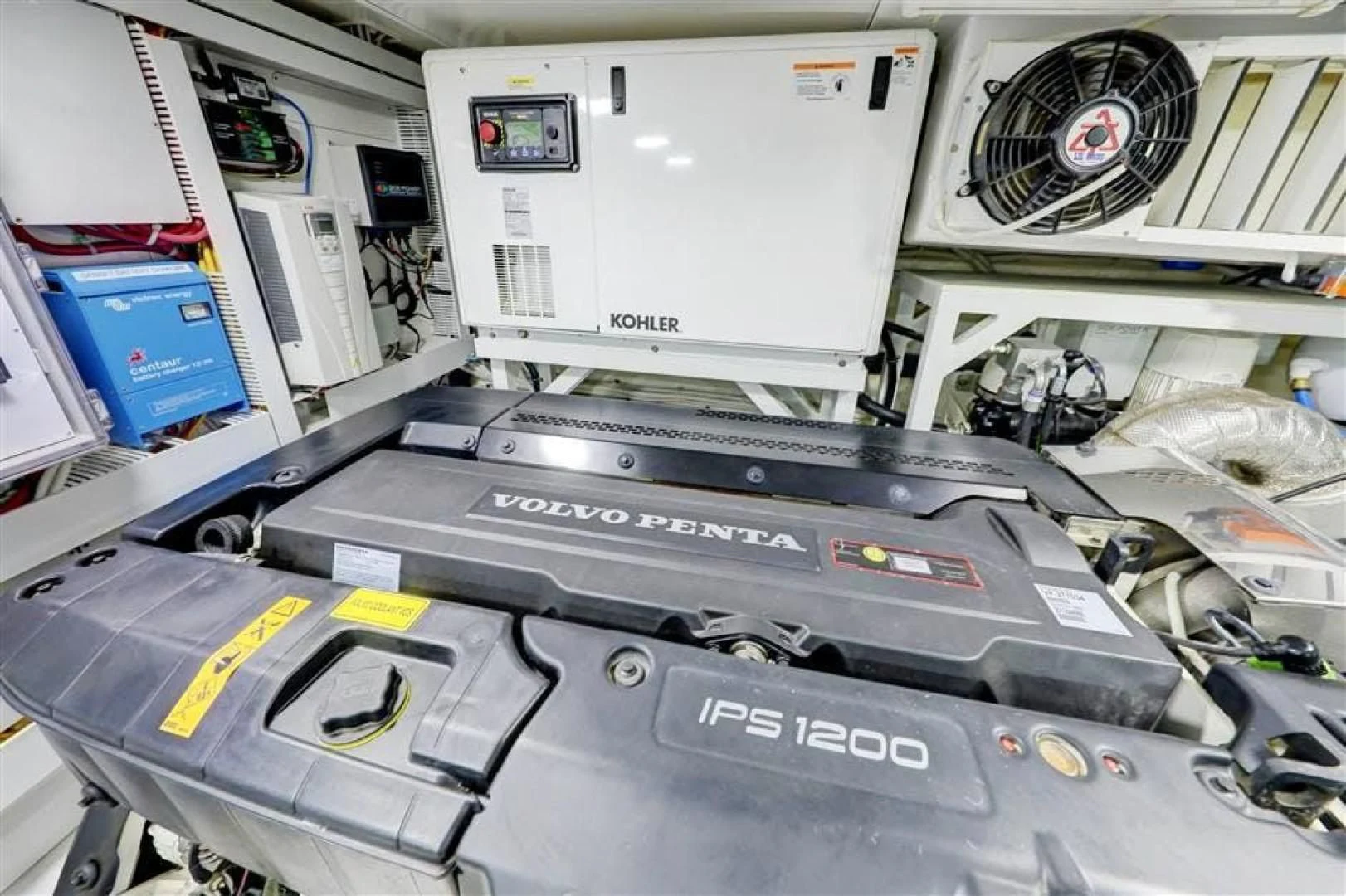 a machine with wires and other electronic devices aboard PLAYBOOK Yacht for Sale