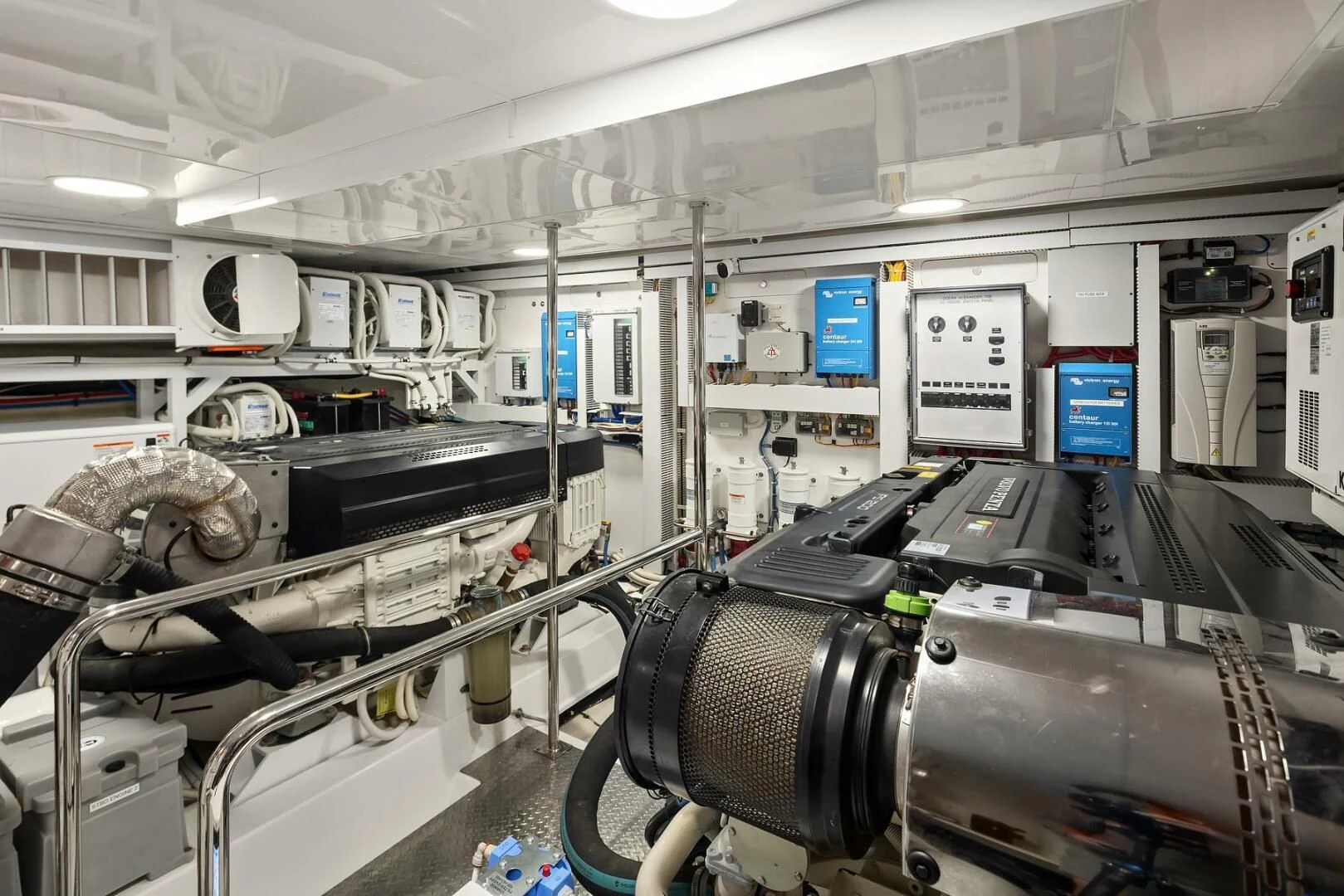 a room with machinery and equipment aboard PLAYBOOK Yacht for Sale