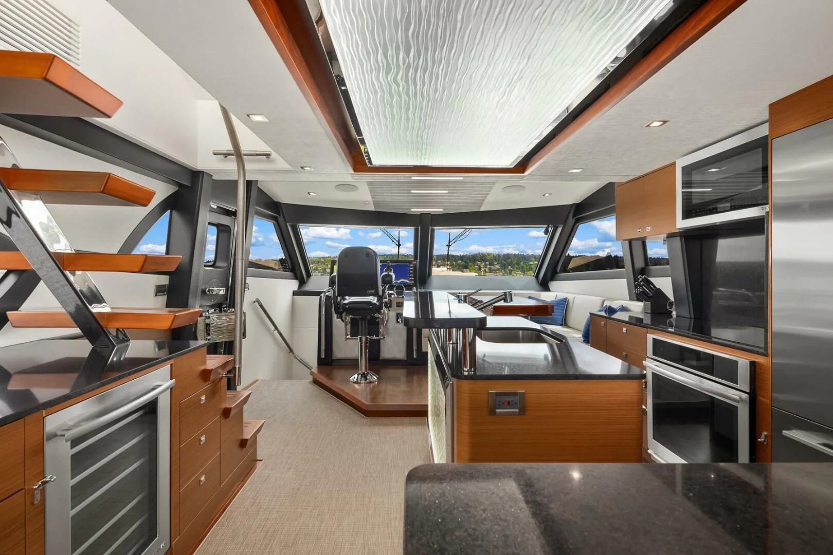 inside of a vehicle aboard PLAYBOOK Yacht for Sale