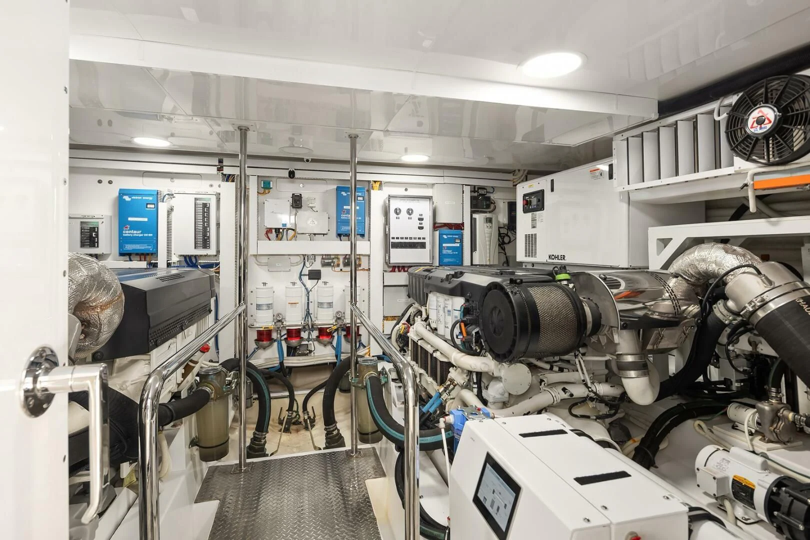 a room with machinery aboard PLAYBOOK Yacht for Sale