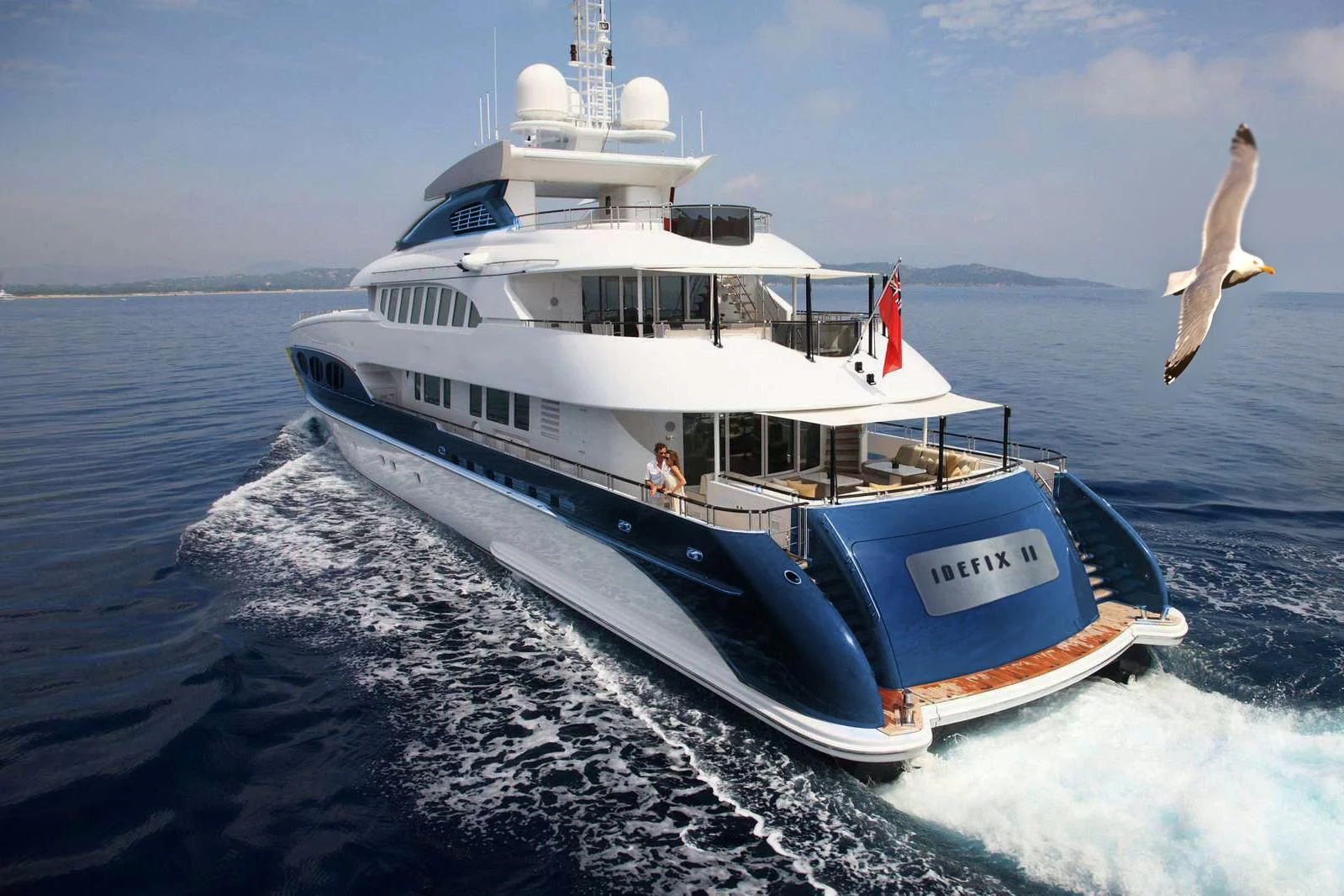 a boat on the water aboard IDEFIX II Yacht for Charter