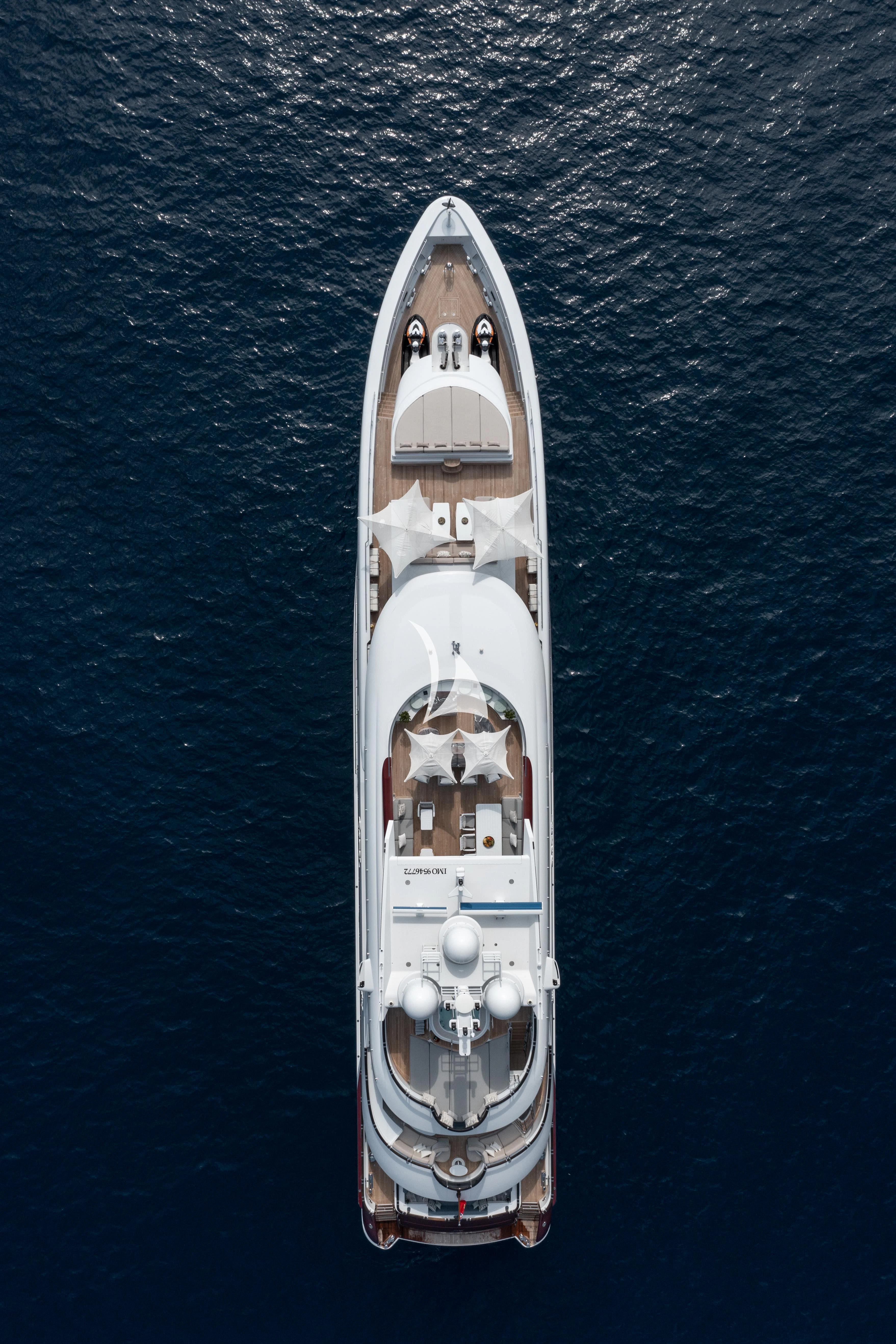 a white and silver ship aboard IDEFIX II Yacht for Charter