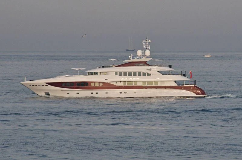 a large white ship in the water aboard IDEFIX II Yacht for Charter