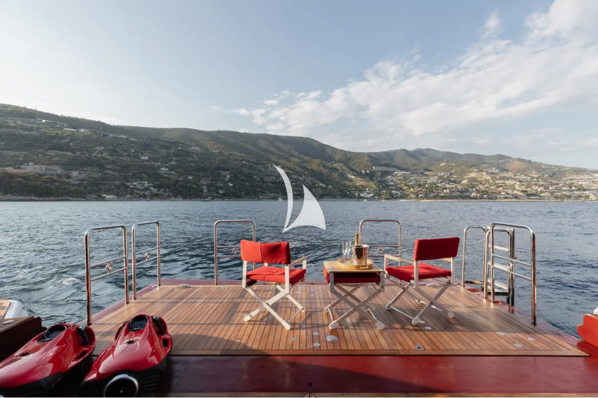 a boat on the water aboard IDEFIX II Yacht for Charter