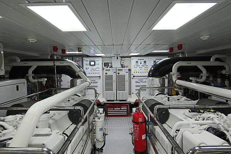 a room with machinery aboard IDEFIX II Yacht for Charter