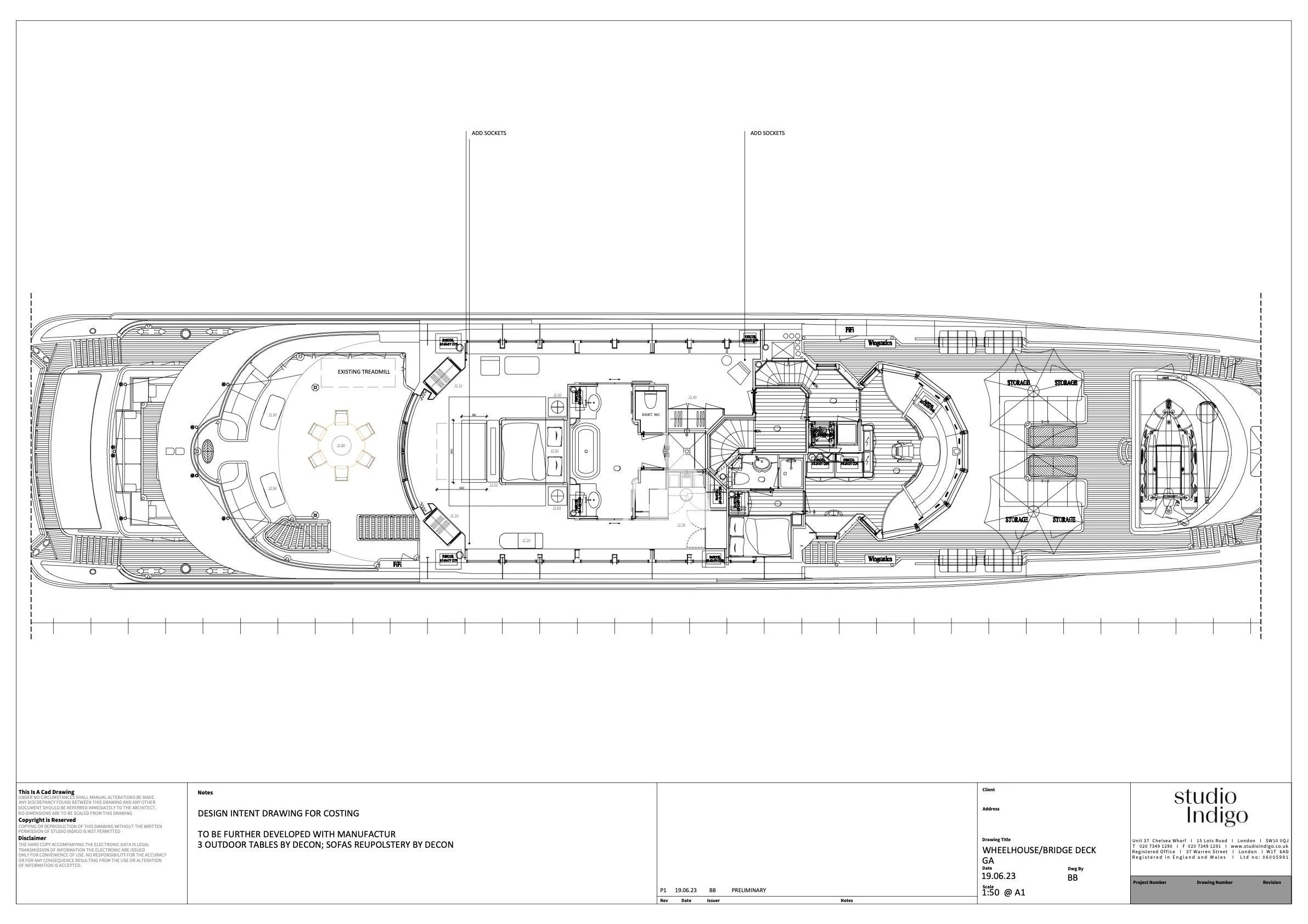 diagram aboard IDEFIX II Yacht for Charter