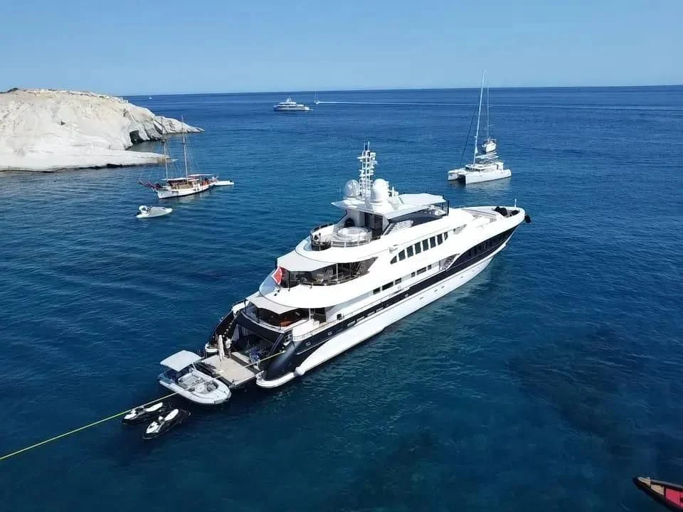 a ship in the water aboard IDEFIX II Yacht for Charter